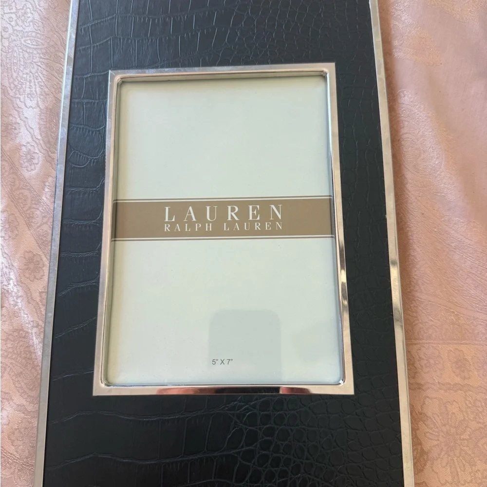 Ralph Lauren Crocodile & Chrome Picture Frame